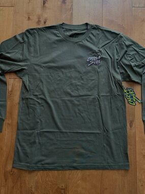Men's Long-Sleeve Graphic Tee - Olive Green